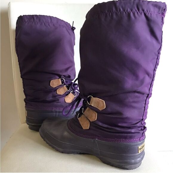 VINTAGE WOMENS 9 SNOWLION SOREL WINTER BOOTS - Picture 1 of 9